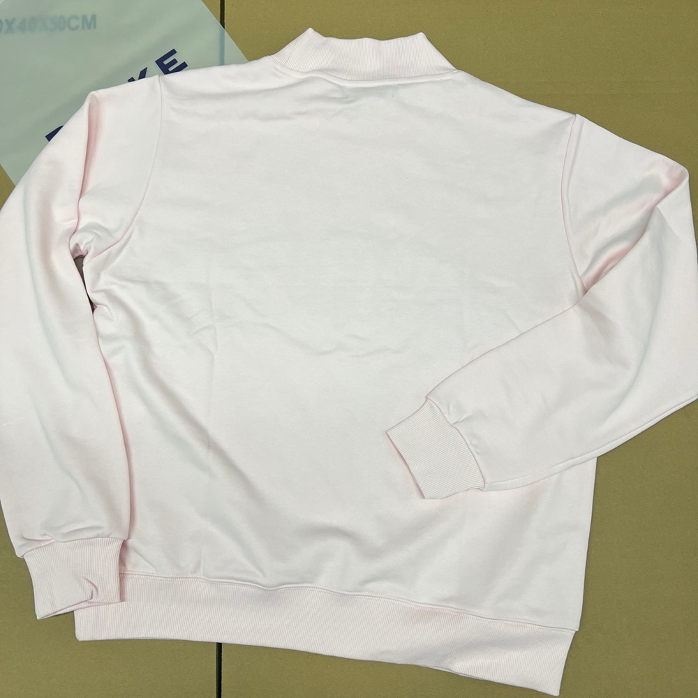PARKE Light Pink Mock Neck Varsity Sweatshirt S/M - Picture 7 of 7